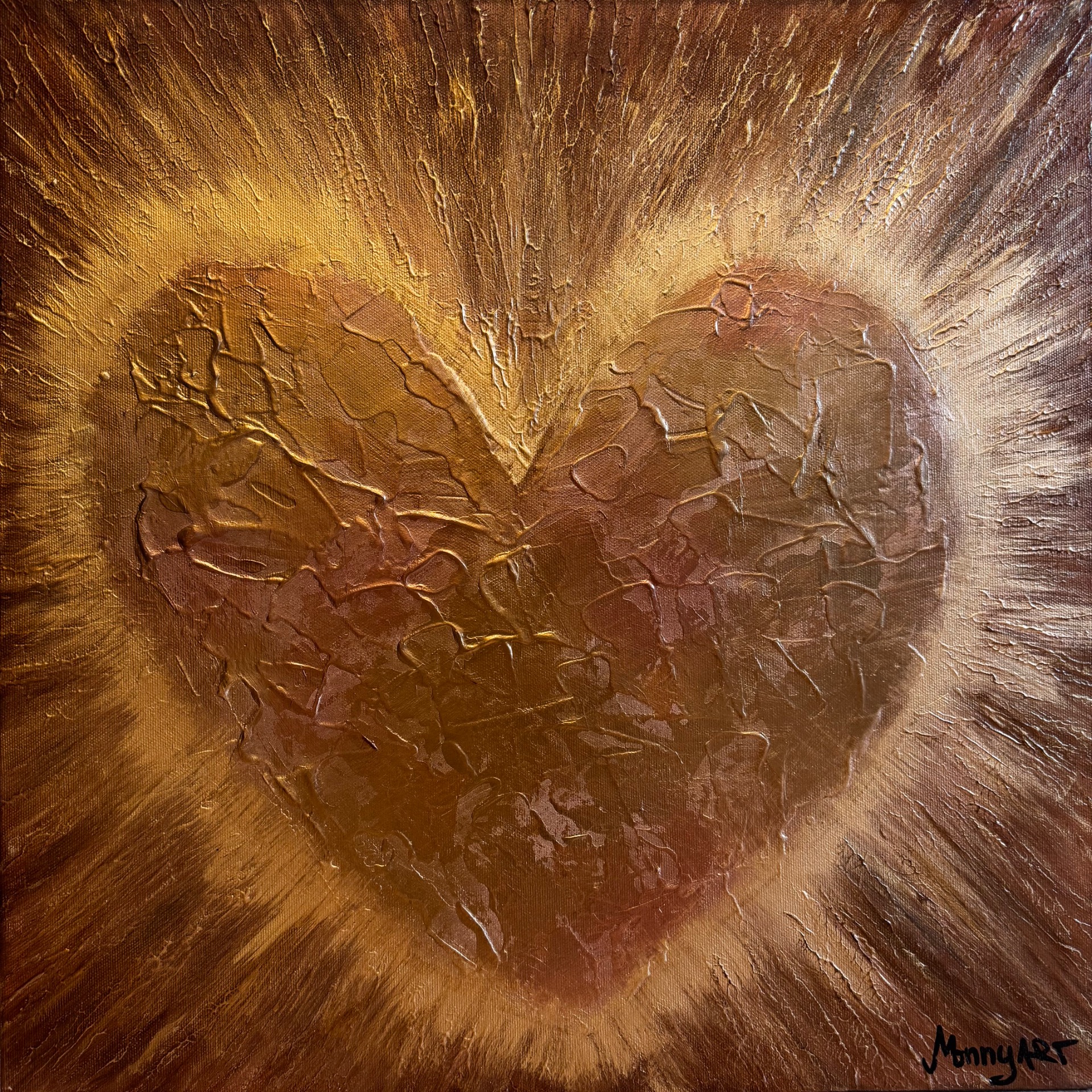 Ukázka již prodaného obrazu ,,SVĚTLO V SRDCI''